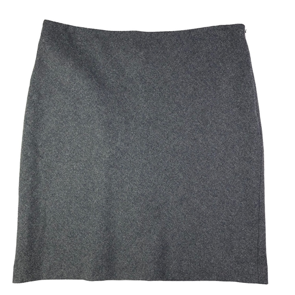 Eddie Bauer heather grey classic pencil skirt wool blend 6